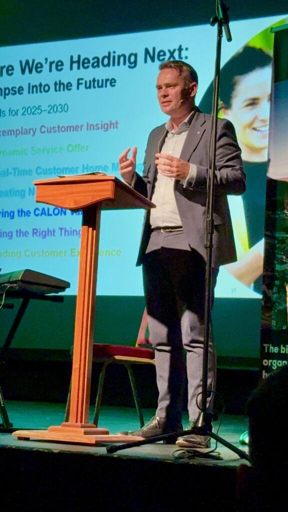 Image of Richard Hopkins CEO of Tai Calon speaking at the AGM. 