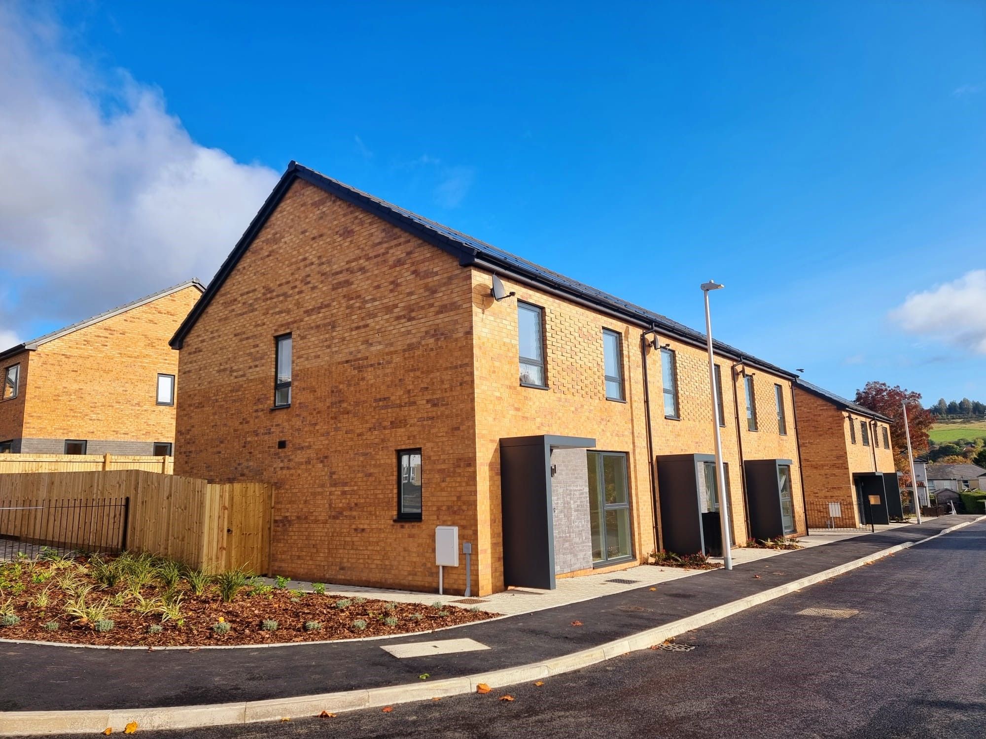 a sunny picture of the new builds